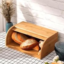 Porta Pão De Bambu Grande Guarda Pao Frances Organizador De Pães Cesto De Paes Com Tampa Bolo