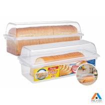 Porta Pão De Forma Com Tampa Transparente Nitron Pote Organizador Para Pães Caixa Armazenamento Plástico BPA Free