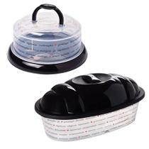 Porta pão e queijeira com alça Plasútil CORAÇÕES