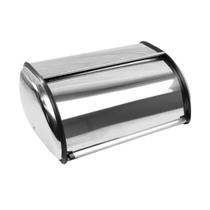 Porta Pão Em Aço Inox 33cm Organizador C/ Tampa Retrátil