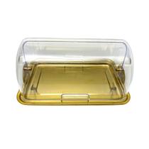 Porta-Pão Em Aço Inox Dourado - By Fineza