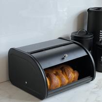 Porta Pão Manhattan Bread De Aço C/Tampa Para Mesa 30cm