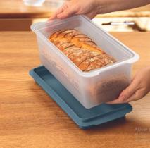 Porta Pão Mosaico Azul Mineral 3L - Tupperware Porta Pão Mosaico Azul Mineral 3L - Tupperware