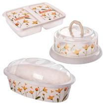 Porta Pão , Queijeira , Porta Presunto e Queijo Plasútil FLORES Porta Pão , Queijeira , Porta Presunto e Queijo Plasútil FLORES