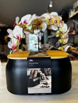 Porta pão sense preto fechado