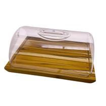 Porta Pão Tábua Migalheira Com Tampa Teca