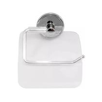 Porta papel higiênico adesivo (dispensa furos) - Cromado Porta papel higiênico adesivo (dispensa furos) - Cromado