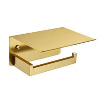 Porta papel higiénico APLusee en acero inoxidable cepillado dorado Porta papel higiénico APLusee en acero inoxidable cepillado dorado