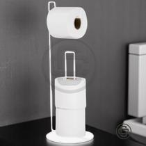 Porta Papel Higiênico Aramado De Chão Para Banheiro 3 Rolos Aramado Redondo