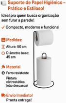 Porta Papel Higiênico Aramado De Chão Para Banheiro 3 Rolos Aramado Redondo
