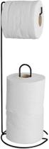 Porta Papel Higiênico Aramado De Chão Para Banheiro 3 Rolos Aramado Redondo