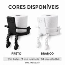 Porta Papel Higiênico Boneco Articulado Decoração Criativa Cor:Preto Porta Papel Higiênico Boneco Articulado Decoração Criativa Cor:Preto