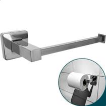 Porta Papel Higiênico Cromado Papeleira De Banheiro Metal Inox Suporte De Parede Acessório Lavabo