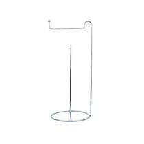 Porta Papel Higiênico de Chão Aço Inox Para 3 Rolos Suporte Cromado Para Banheiro