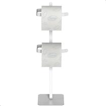 Porta Papel Higienico de Chão Duplo Suporte Branco Oslo Porta Papel Higienico de Chão Duplo Suporte Branco Oslo