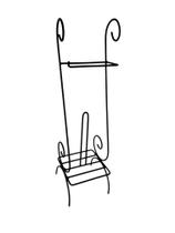 Porta Papel Higiênico De Chão Em Ferro Cor Preto Com Capacidade Para 3 Rolos