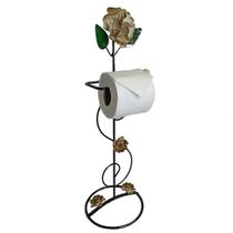 Porta papel higiênico de chão suporte decorativo para rolos de papel artesanto rústico Porta papel higiênico de chão suporte decorativo para rolos de papel artesanto rústico