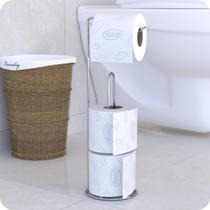 Porta Papel Higiênico De Chão Suporte Papeleira Cromado ARM