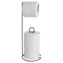 Porta Papel Higiênico de Chão Suporte para 3 rolos Preto