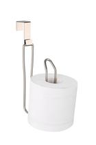 Porta-papel higiênico de metal SunnyPoint para pendurar, acabamento níquel acetinado Porta-papel higiênico de metal SunnyPoint para pendurar, acabamento níquel acetinado