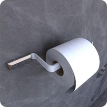 Porta Papel Higiênico De Parede Branco e Cromo Empire