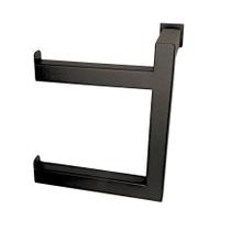 Porta Papel Higiênico de Parede Duplo para Banheiro 15cm em Aço Black Mate Linha Larissa Stainless