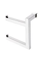 Porta Papel Higiênico de Parede Duplo para Banheiro 15cm em Aço Inox Polido Brilhante Linha Larissa Stainless