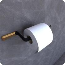 Porta Papel Higiênico De Parede Preto E Gold Empire Porta Papel Higiênico De Parede Preto E Gold Empire