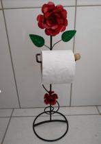Porta papel higiênico de um rolo rústico para banheiro com rosa decoração - 100% Uai