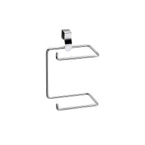 Porta Papel Higiênico Duplo p/ Caixa Acoplada em Aço Cromado 12,6x10,5x18,9cm - Arthi