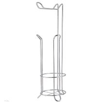 Porta Papel Higiênico em Aço Cromado com Capacidade p/ 4 Rolos 51x15,5x21cm - Dolce Home