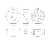Porta Papel Higienico em Rolo Ag+ Biovis Porta Papel Higienico em Rolo Ag+ Biovis