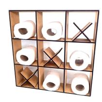 Porta Papel Higiênico Jogo da Velha MDF Corte a Laser Lenobre Porta Papel Higiênico Jogo da Velha MDF Corte a Laser Lenobre