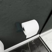 Porta Papel Higiênico Luxo Preto Fosco Alumínio - 18,05cm Porta Papel Higiênico Luxo Preto Fosco Alumínio - 18,05cm