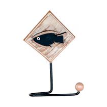 Porta Papel Higiênico Madeira Peixe 3D Colorido