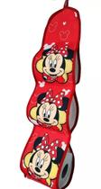 Porta Papel Higiênico P/ 3 Rolos Estampado Minnie e Mickey