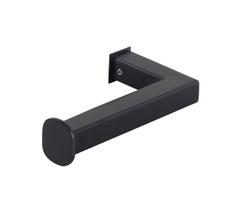 Porta Papel Higiênico Papeleira de Parede Banheiro 14cm em Aço Inox Black Matte Preto Fosco Stainless