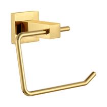 Porta Papel Higienico Papeleira Dourado Brilhante Quadrado Luxo Porta Papel Higienico Papeleira Dourado Brilhante Quadrado Luxo