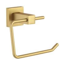 Porta Papel Higiênico Papeleira Dourado Fosco Quadrado Luxo Porta Papel Higiênico Papeleira Dourado Fosco Quadrado Luxo