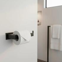 Porta Papel Higiênico Papeleira Inox Preto Fosco Porta Papel Higiênico Papeleira Inox Preto Fosco