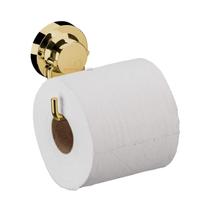 Porta Papel Higiênico Papeleira Ventosa Dourado 3123 Future