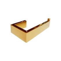 Porta Papel Higiênico Papeleiro Quadrado Inox Dourado Brilho Porta Papel Higiênico Papeleiro Quadrado Inox Dourado Brilho