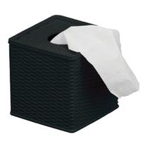 Porta Papel Higiênico Quadrado Plástico Resistente Rattan Decorativo