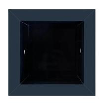 Porta Papel Higiênico Simples Porcelanato Preto Borda Aluminio Embutir