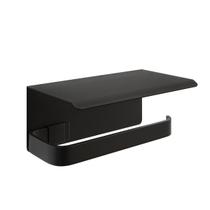 Porta Papel Higiênico Stander Com Suporte Para Celular Preto