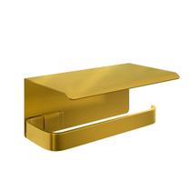 Porta Papel Higiênico Stander Suporte Para Celular Dourado