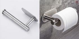 Porta Papel Higiênico Suporte Auto Adesivo Aço Inox Cromado Para Parede Banheiro LR-0046/a