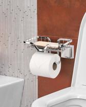 Porta Papel Higiênico Suporte Celular Sem Furo Parede ~ Arthi