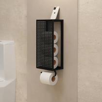 Porta Papel Higiênico Suporte Para Papel para Banheiro de Parede Suspenso Estilo Industrial, Opps