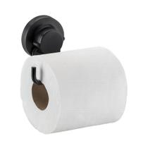 Porta Papel Higiênico Ventosa Redondo Future - Preto Fosco